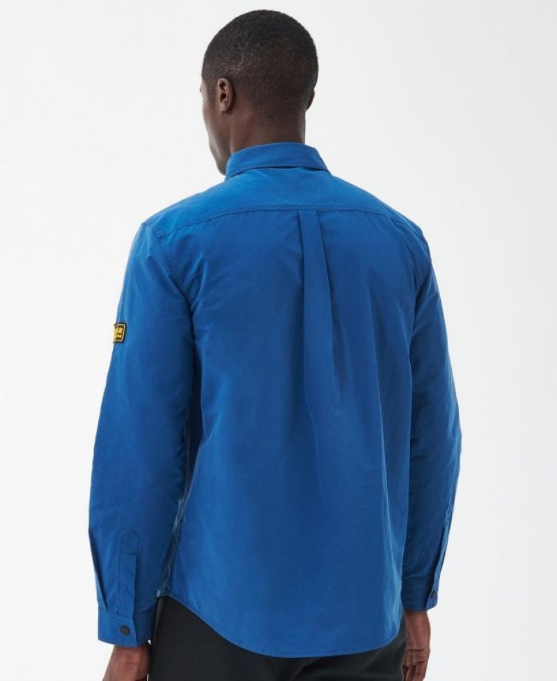 Blue Men Barbour International Legacy Overshirt | US-7563VTCGQ