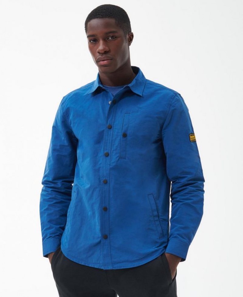 Blue Men Barbour International Legacy Overshirt | US-7563VTCGQ