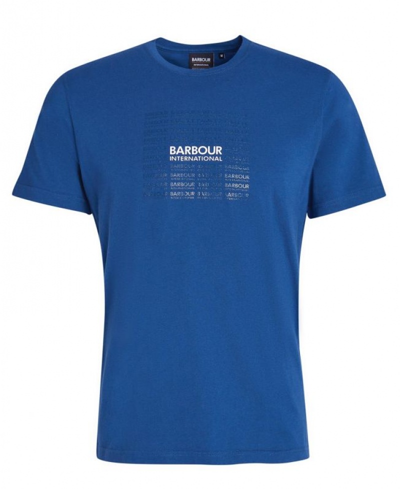 Blue Men Barbour International Multi T-Shirts | US-3152FHPXN