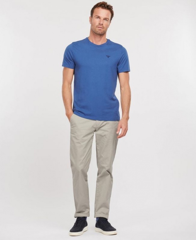 Blue Men Barbour Sports T-Shirts | US-3954WYINJ