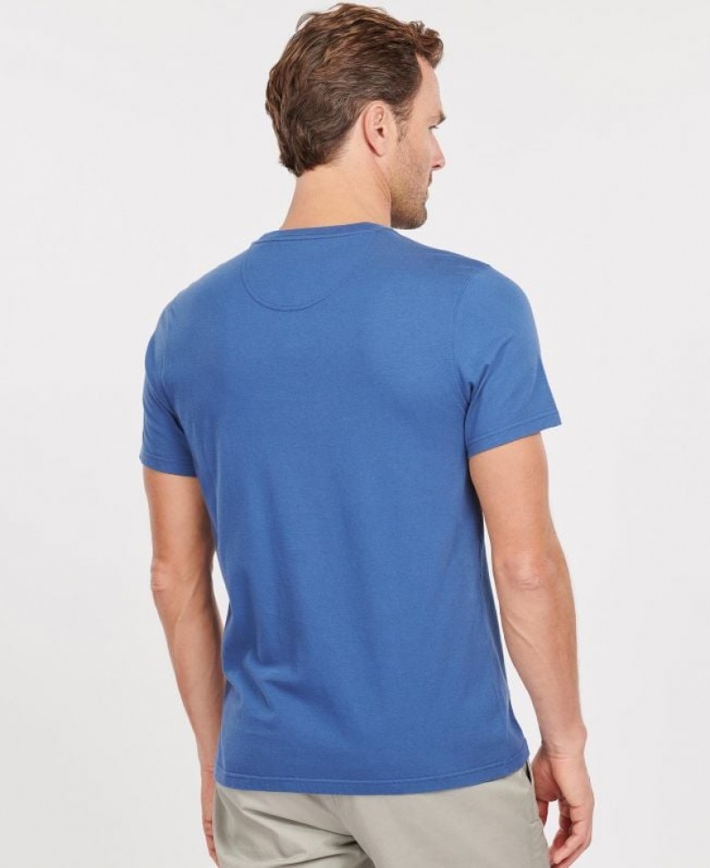 Blue Men Barbour Sports T-Shirts | US-3954WYINJ