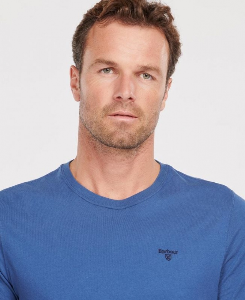 Blue Men Barbour Sports T-Shirts | US-3954WYINJ