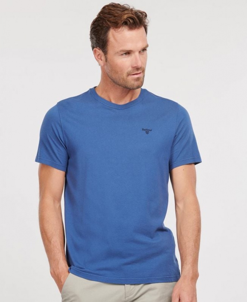 Blue Men Barbour Sports T-Shirts | US-3954WYINJ