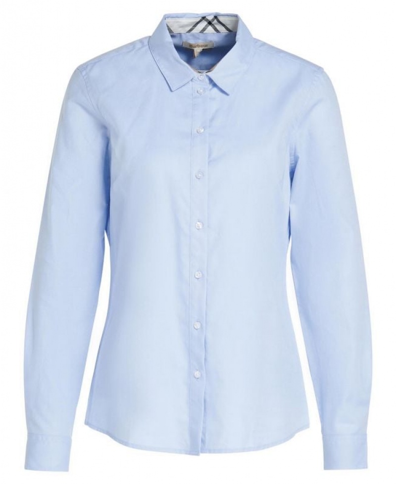 Blue Women Barbour Derwent Shirts | US-5804ZXYWM