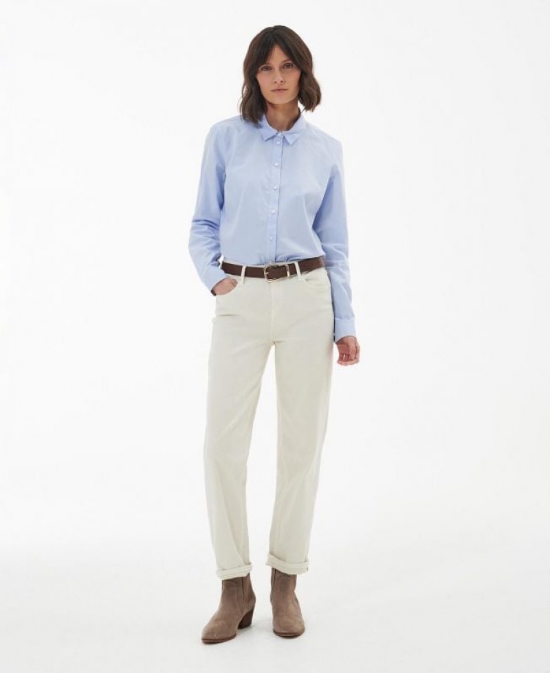 Blue Women Barbour Derwent Shirts | US-5804ZXYWM