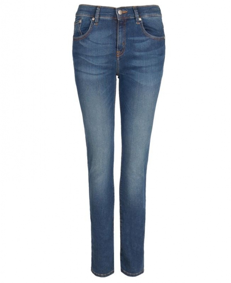 Blue Women Barbour Essential Slim Jeans | US-7913JDXOG