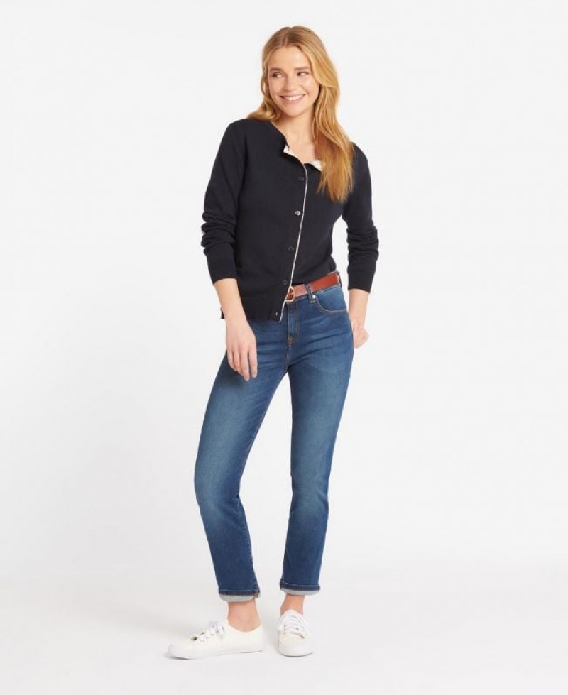 Blue Women Barbour Essential Slim Jeans | US-7913JDXOG