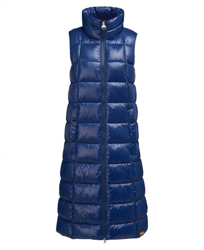 Blue Women Barbour International Thompson Vest | US-0398HDNTP