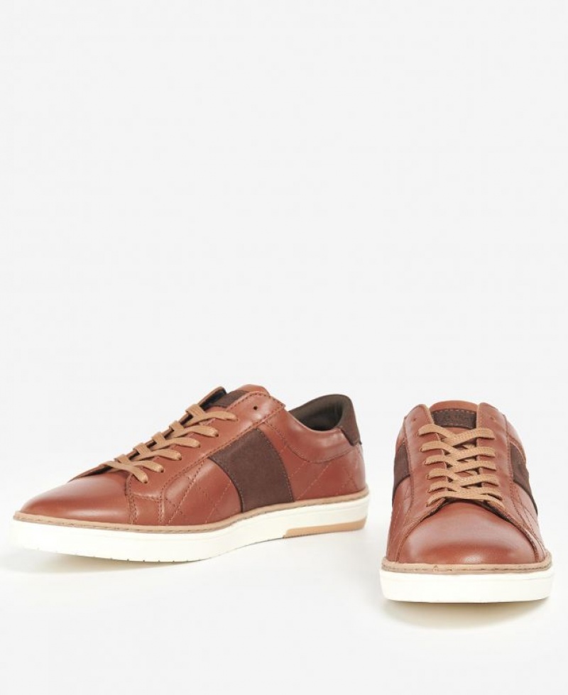 Brown Men Barbour Beaufort Sneakers | US-0475FEBST