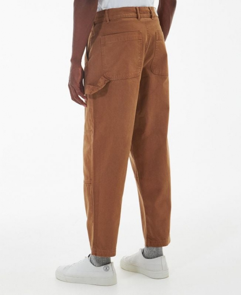 Brown Men Barbour Chesterwood Work Pants | US-2367VMOHW