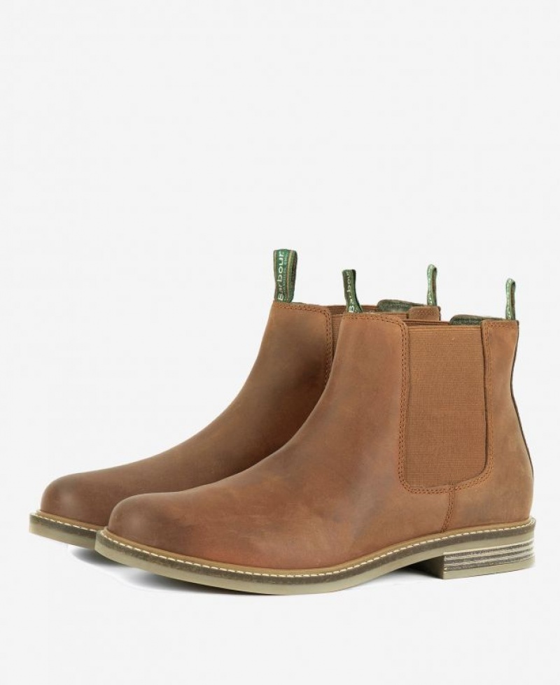 Brown Men Barbour Farsley Chelsea Boots | US-9780FTLJS