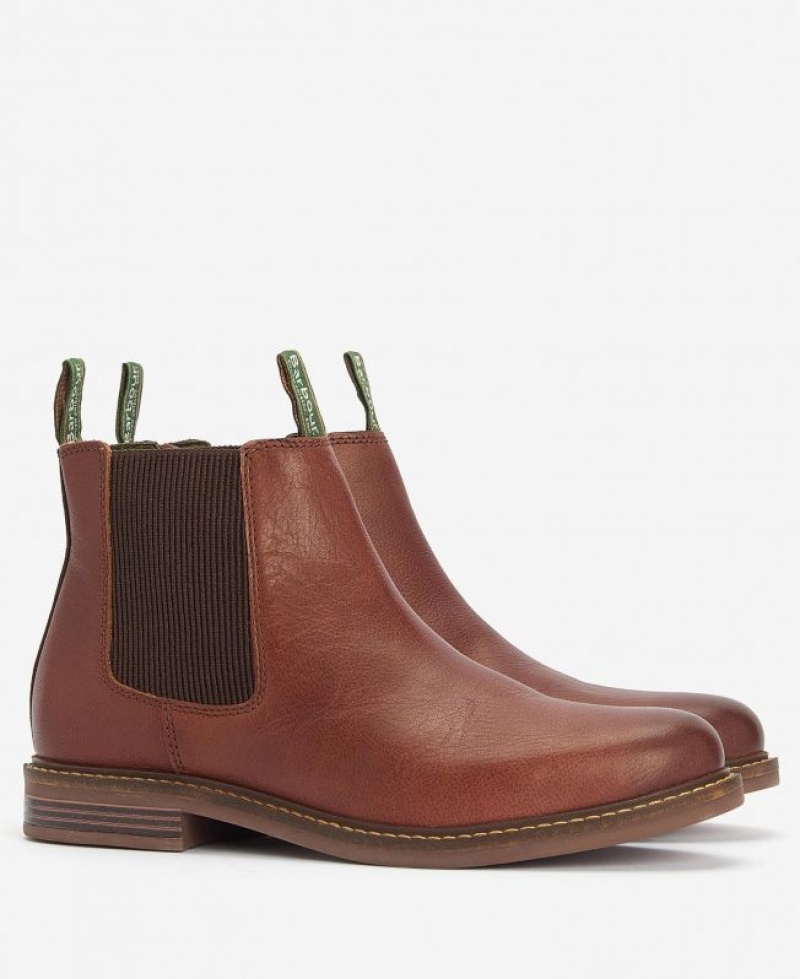 Brown Men Barbour Farsley Chelsea Boots | US-7639SORXE