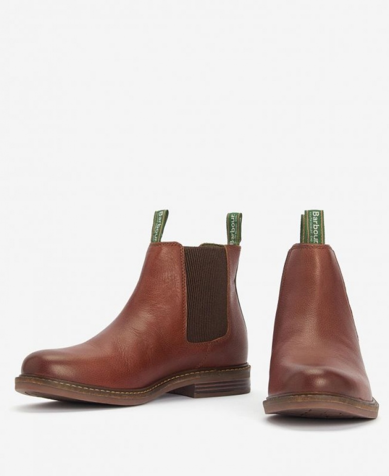 Brown Men Barbour Farsley Chelsea Boots | US-7639SORXE