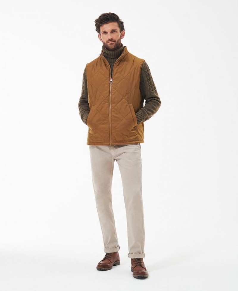 Brown Men Barbour Finn Vest | US-0235ZDJMK