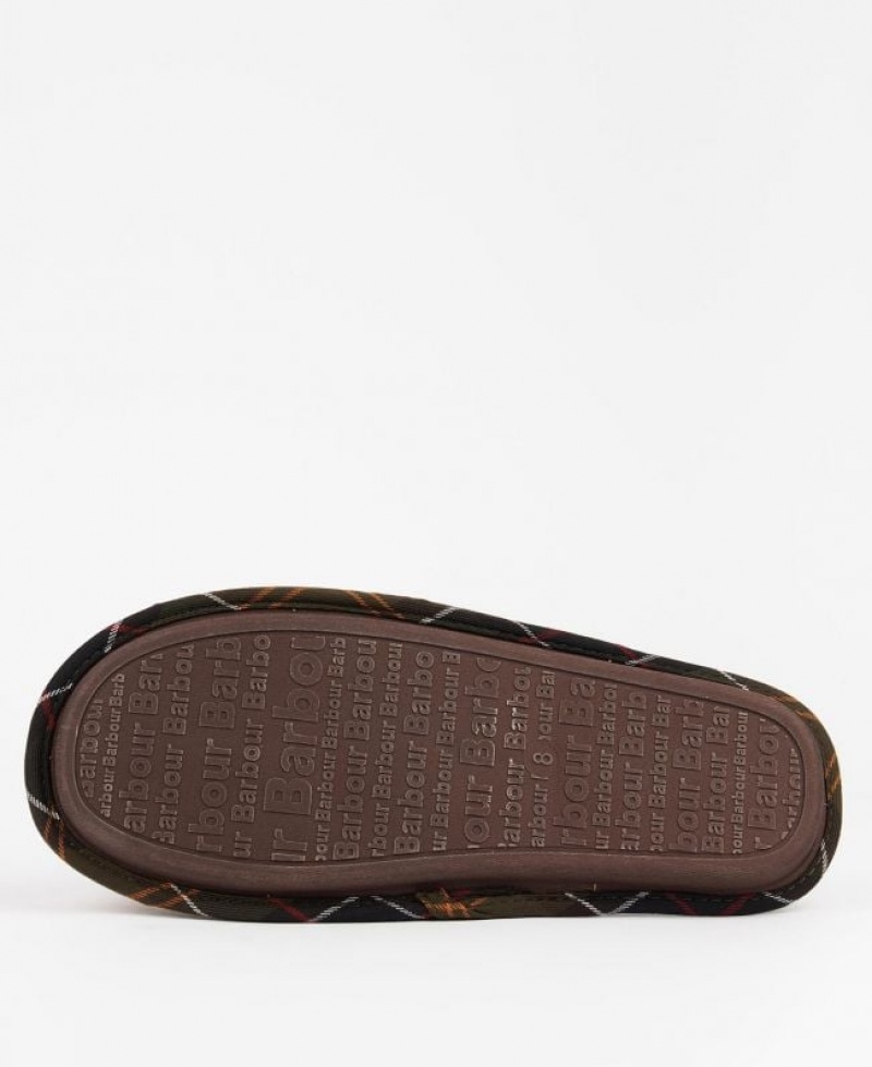 Brown Men Barbour Foley Slippers | US-8654ZYBUE