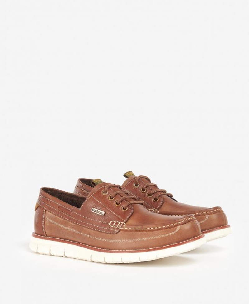 Brown Men Barbour Hardy Boat Shoes | US-5862MSQYT