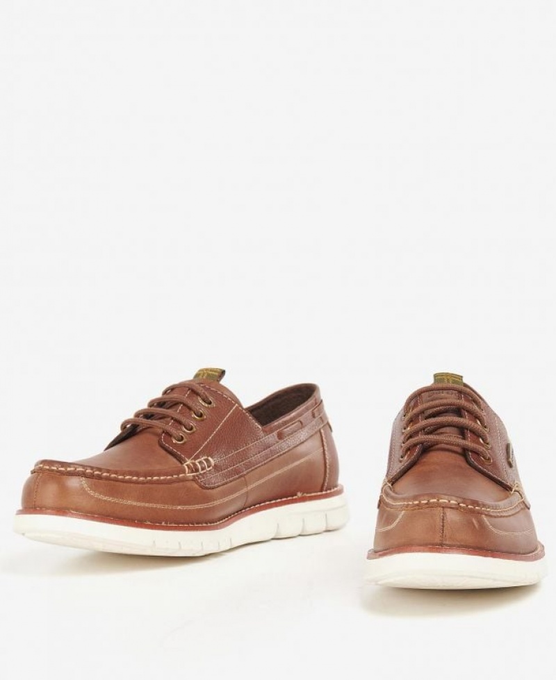 Brown Men Barbour Hardy Boat Shoes | US-5862MSQYT