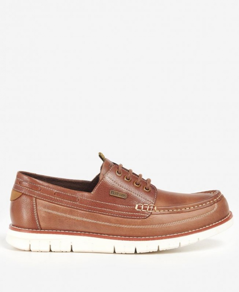 Brown Men Barbour Hardy Boat Shoes | US-5862MSQYT