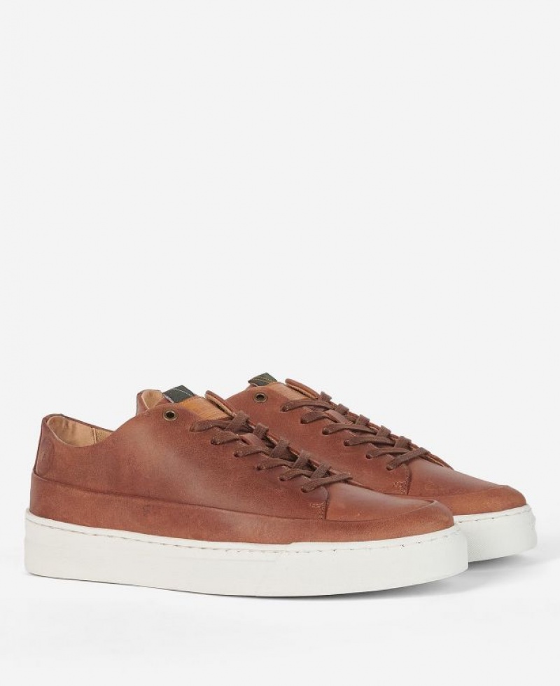 Brown Men Barbour Lago Sneakers | US-3287INSEQ