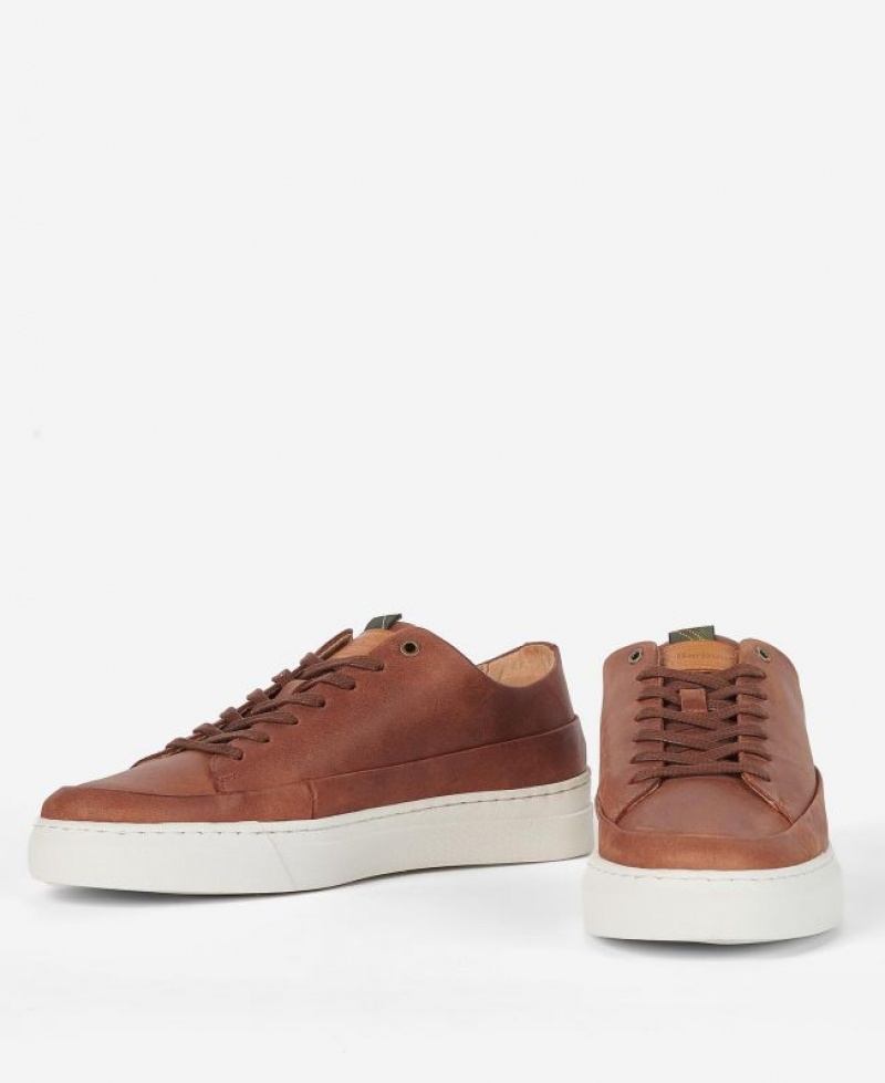 Brown Men Barbour Lago Sneakers | US-3287INSEQ