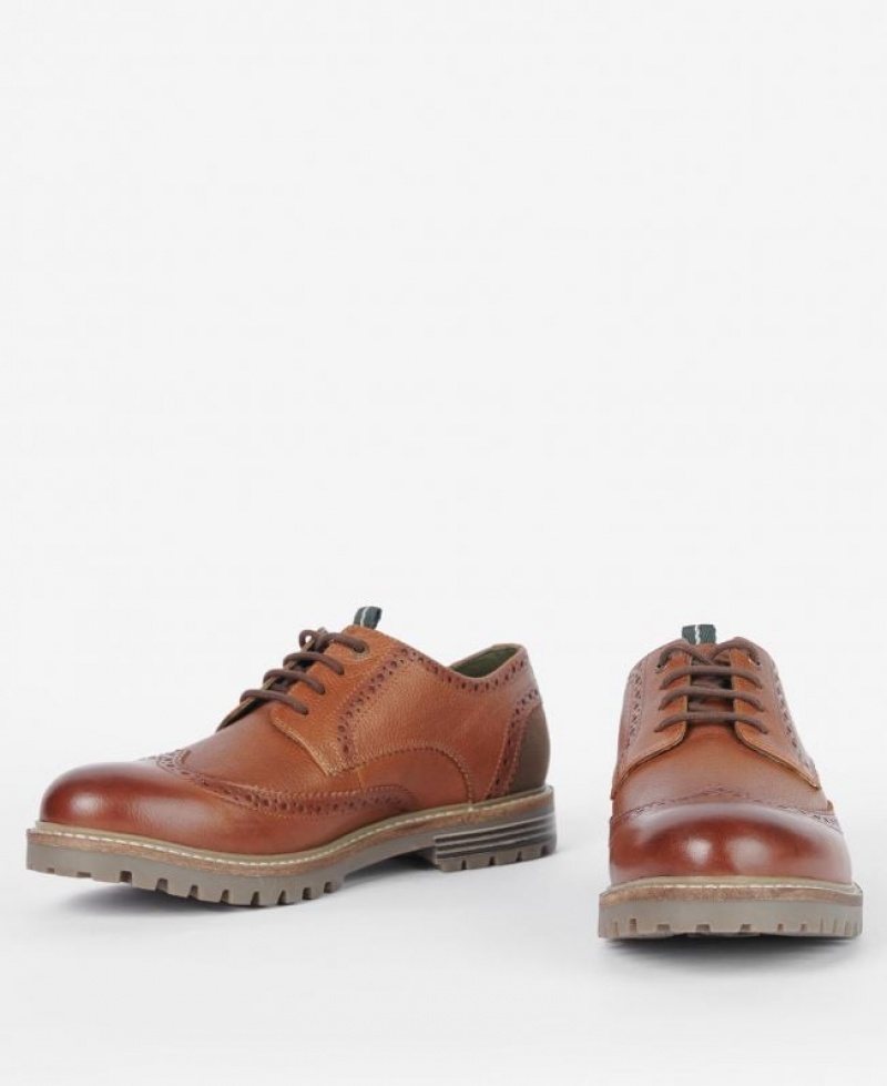 Brown Men Barbour Marble Brogues | US-8045SFLQJ