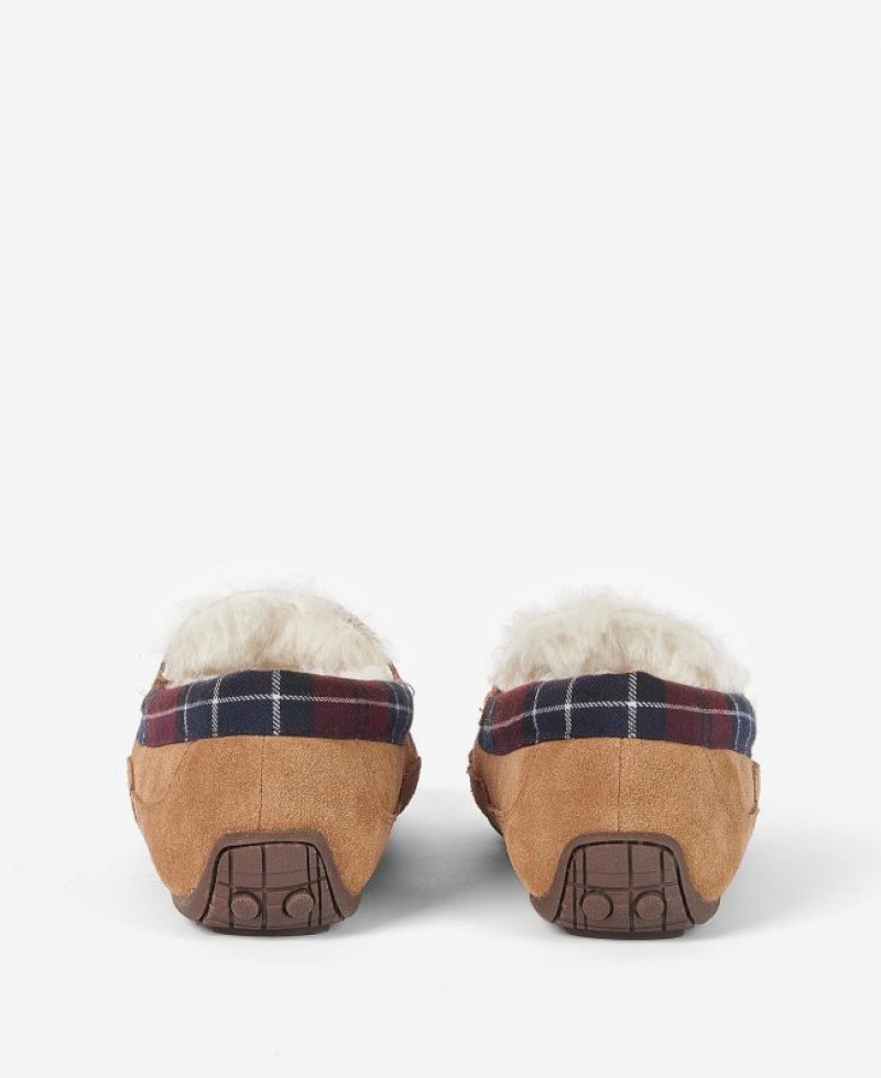 Brown Men Barbour Martin Slippers | US-7093RFAOE