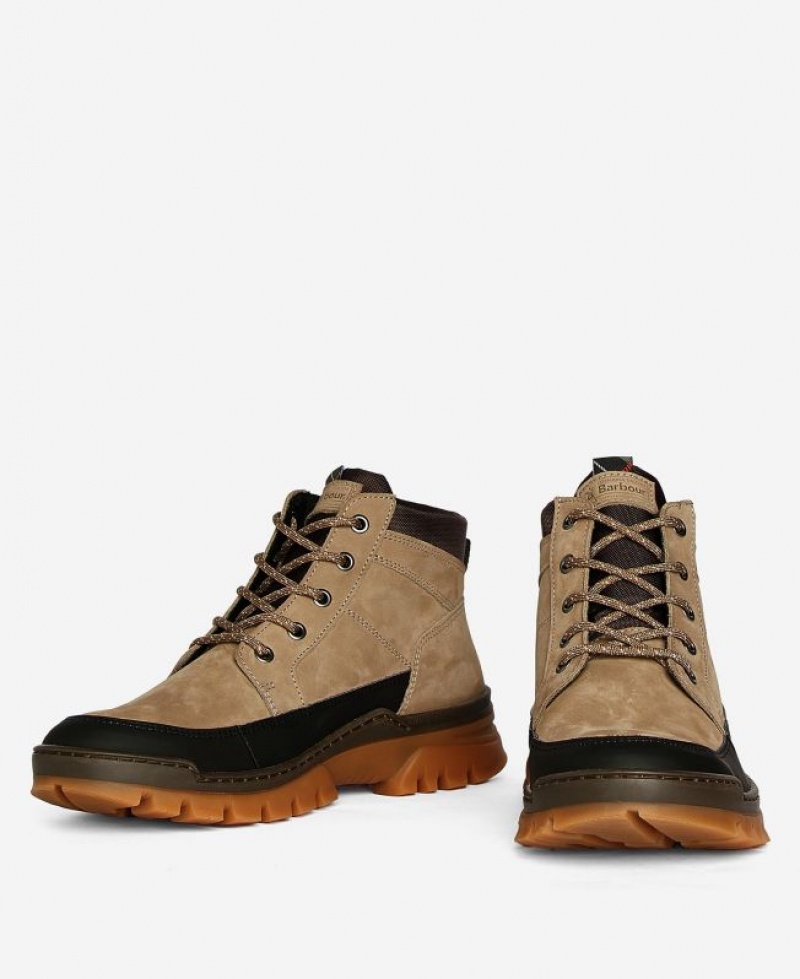 Brown Men Barbour Miller Derby Boots | US-0712GBDUJ