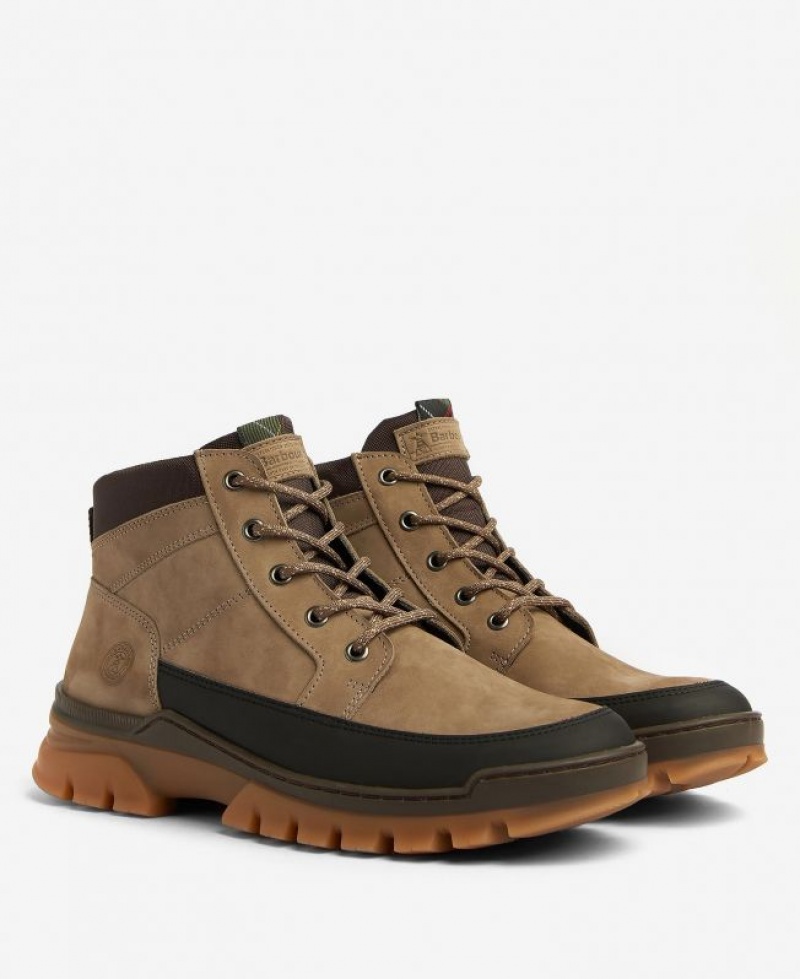 Brown Men Barbour Miller Derby Boots | US-0712GBDUJ