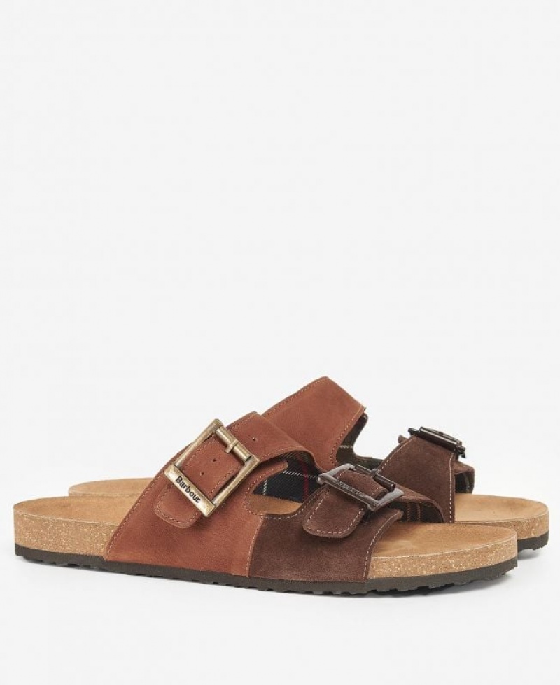 Brown Men Barbour Mitchell Sandals | US-1360JNGUM