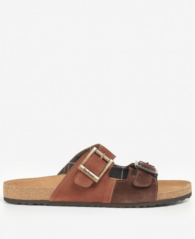 Brown Men Barbour Mitchell Sandals | US-1360JNGUM