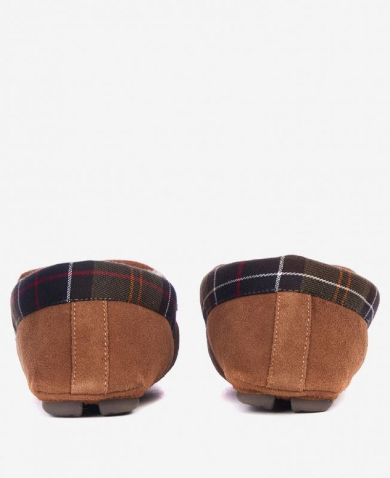 Brown Men Barbour Monty Slippers | US-2039JPHVQ