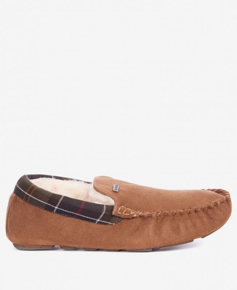 Brown Men Barbour Monty Slippers | US-2039JPHVQ