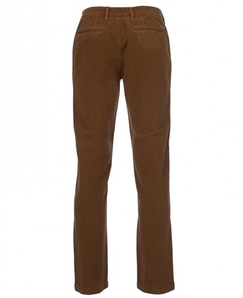 Brown Men Barbour Neuston Moleskin Pants | US-2463LEINW