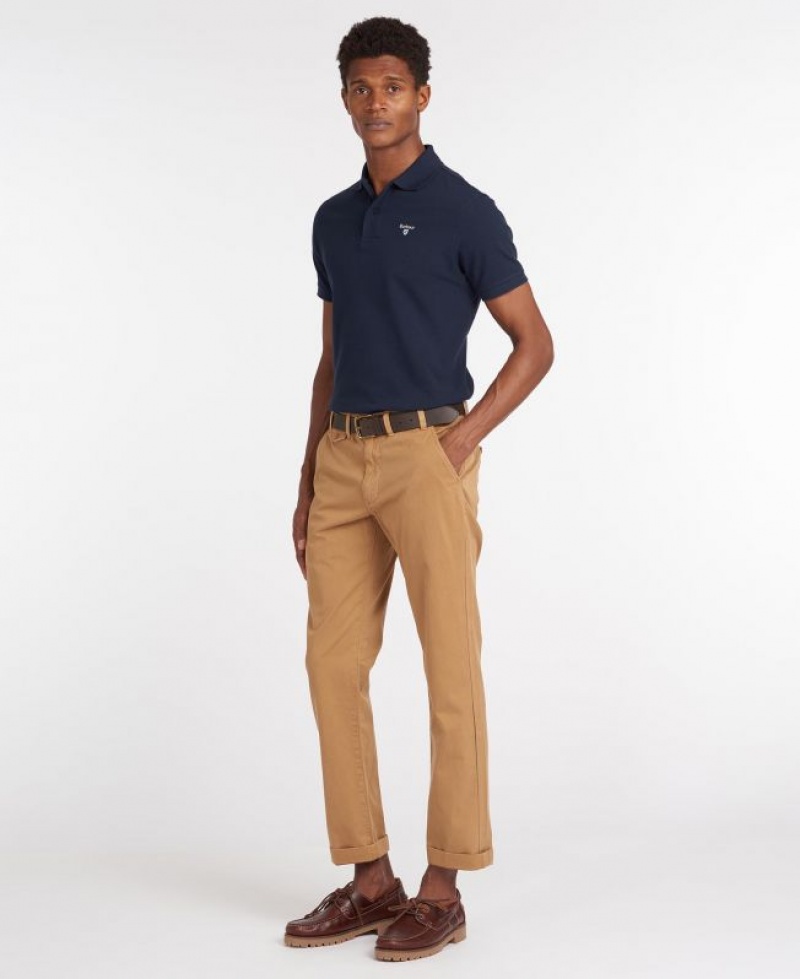 Brown Men Barbour Neuston Twill Chinos Pants | US-8374XNDEK