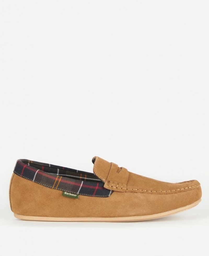 Brown Men Barbour Porterfield Slippers | US-3179VPRBD