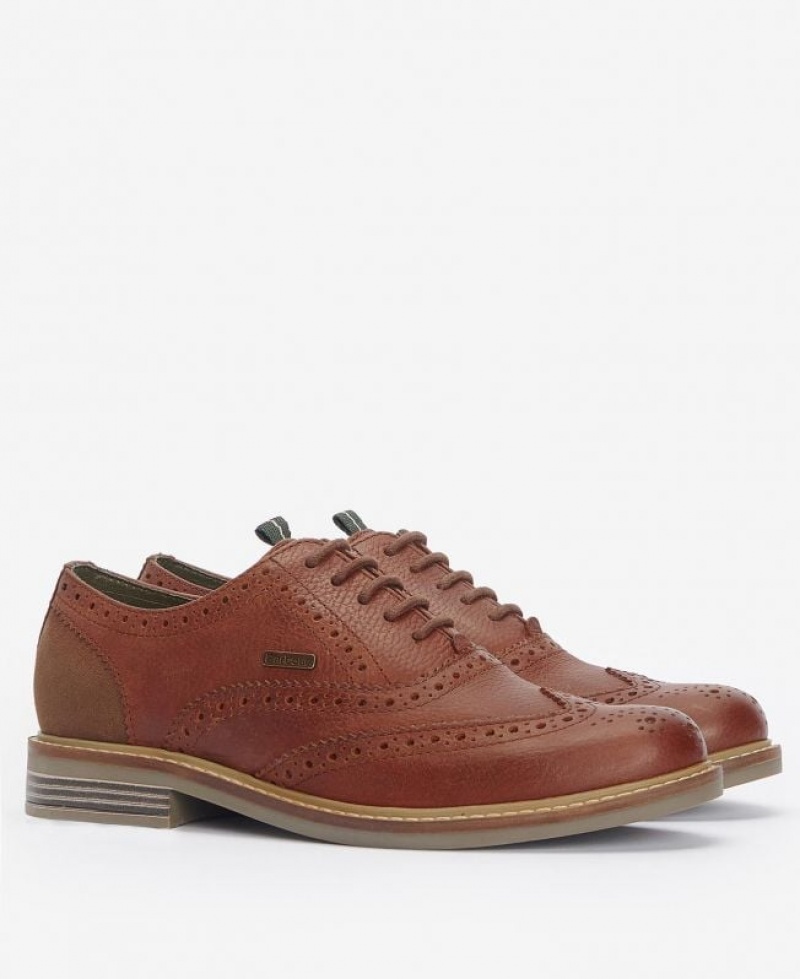 Brown Men Barbour Redcar Oxford Shoes | US-9351OVWXC