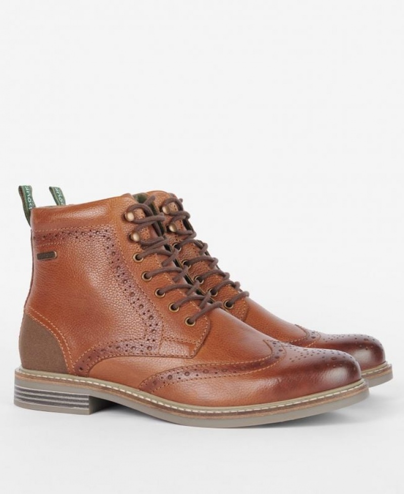 Brown Men Barbour Seaton Brogues | US-4531WYVKX