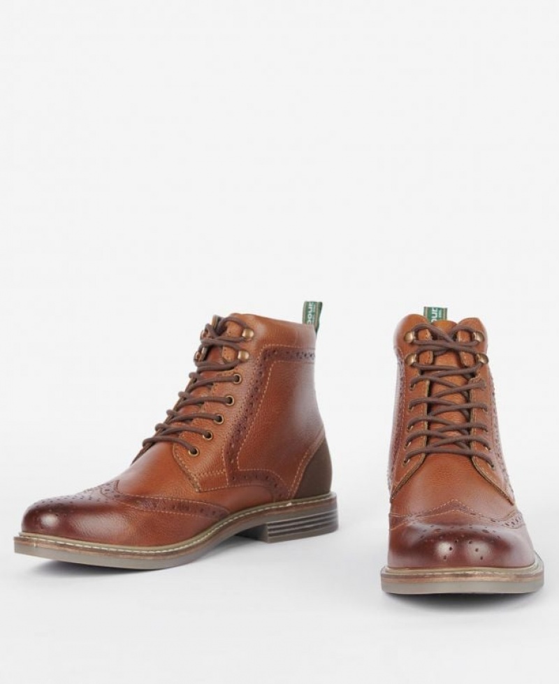 Brown Men Barbour Seaton Brogues | US-4531WYVKX