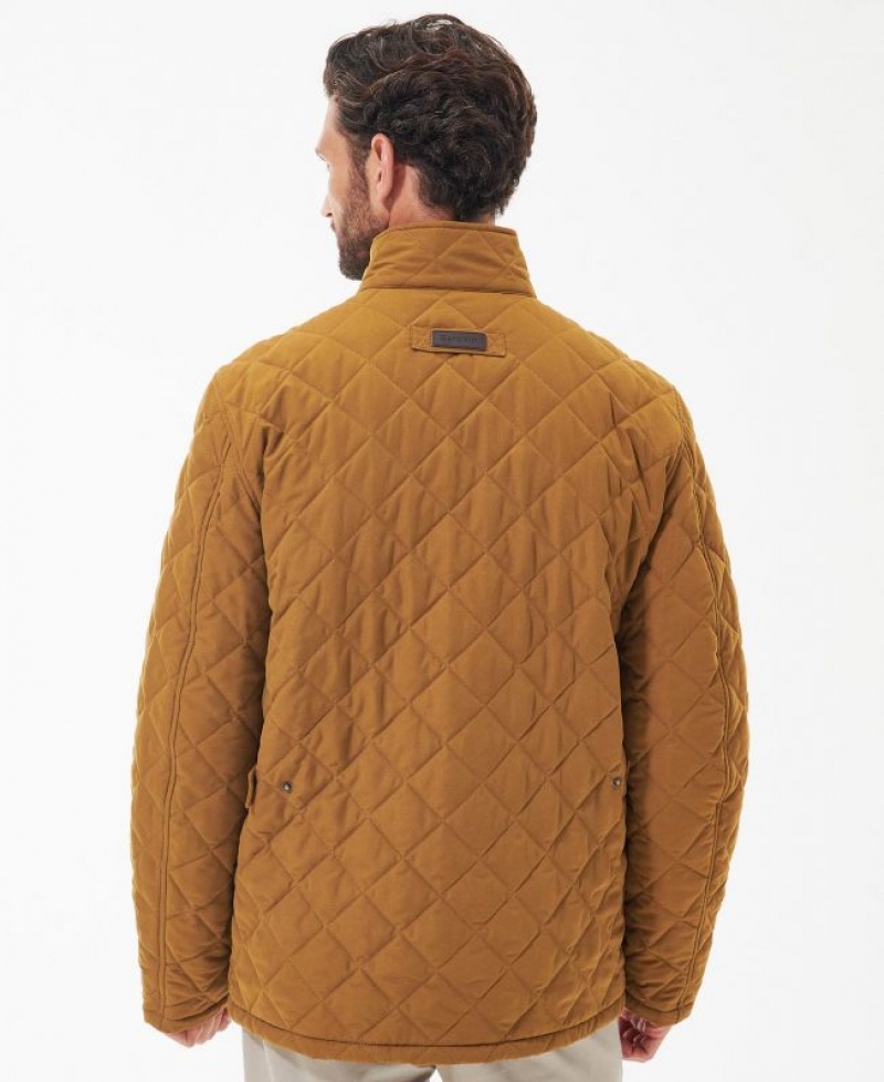 Brown Men Barbour Shoveler Quilted Jacket | US-5084KNFZA