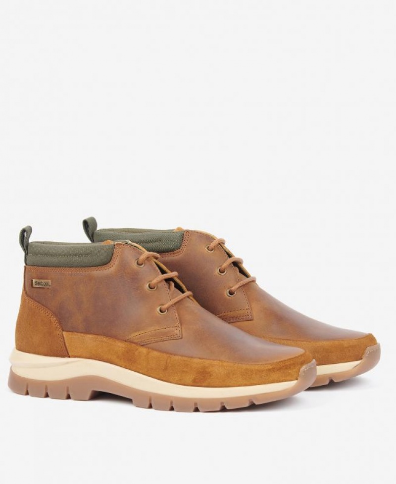 Brown Men Barbour Underwood Boots | US-7492XHVFE