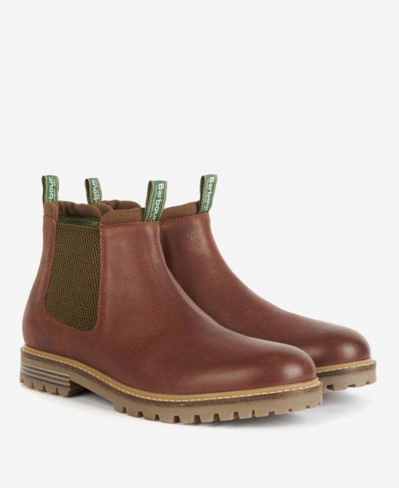 Brown Men Barbour Walker Chelsea Boots | US-1594EMDVY