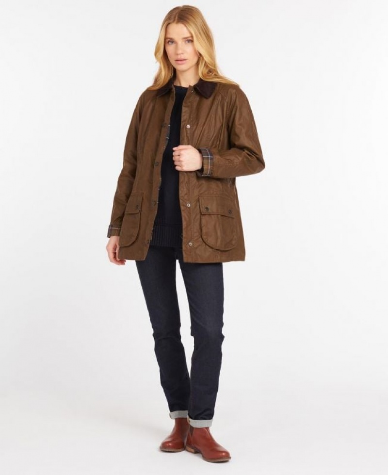 Brown Women Barbour Beadnell® Waxed Jacket | US-6349IBYZU