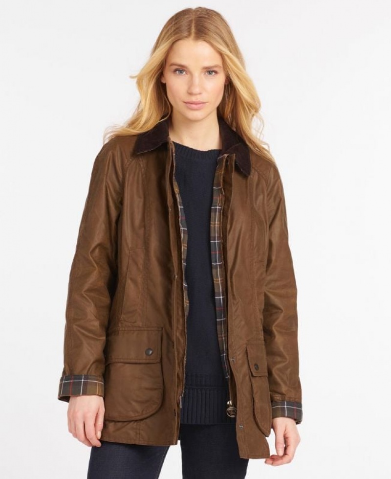 Brown Women Barbour Beadnell® Waxed Jacket | US-6349IBYZU