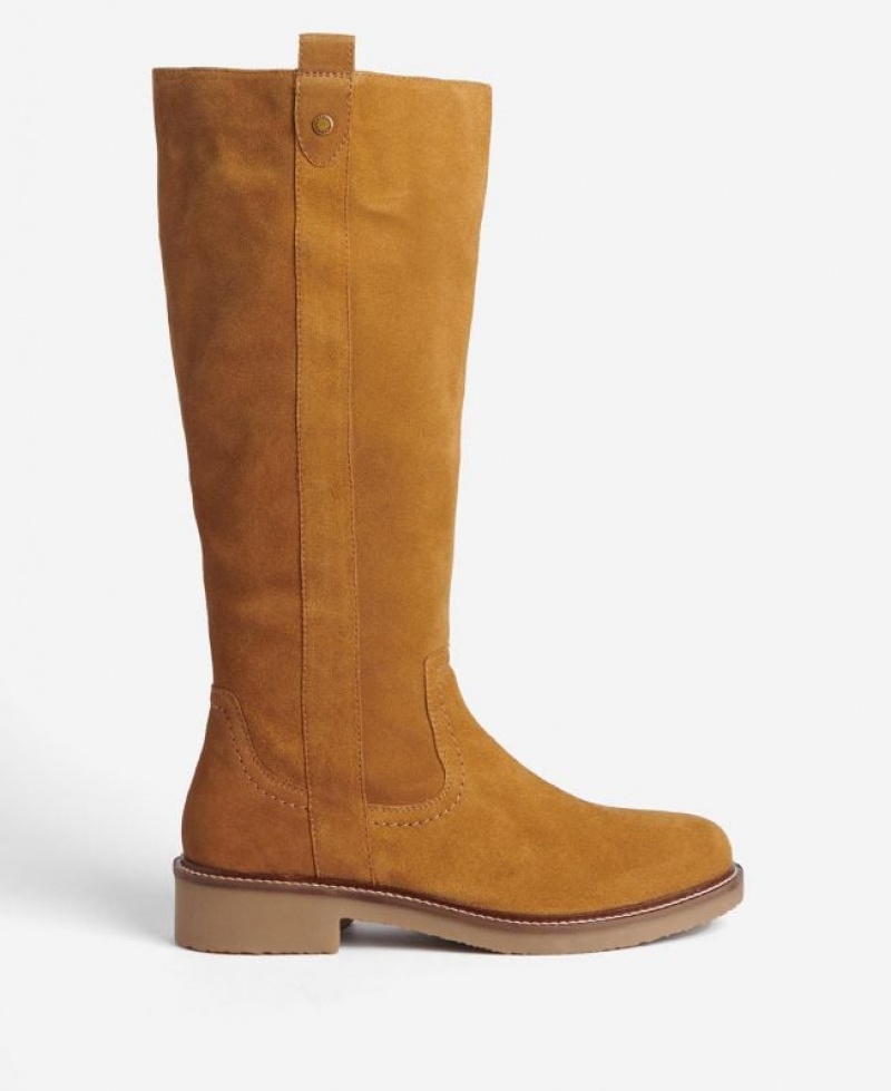 Brown Women Barbour Coretta Knee-High Boots | US-8421APBTK