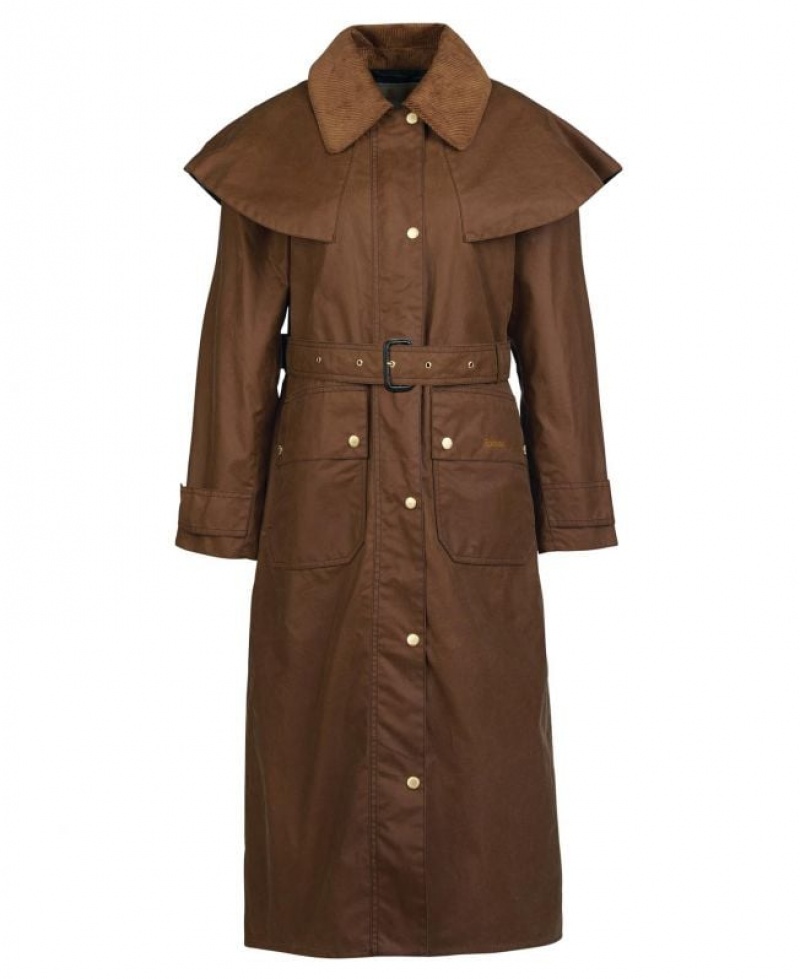 Brown Women Barbour Fellbeck Trench Coat | US-9258MBKAR