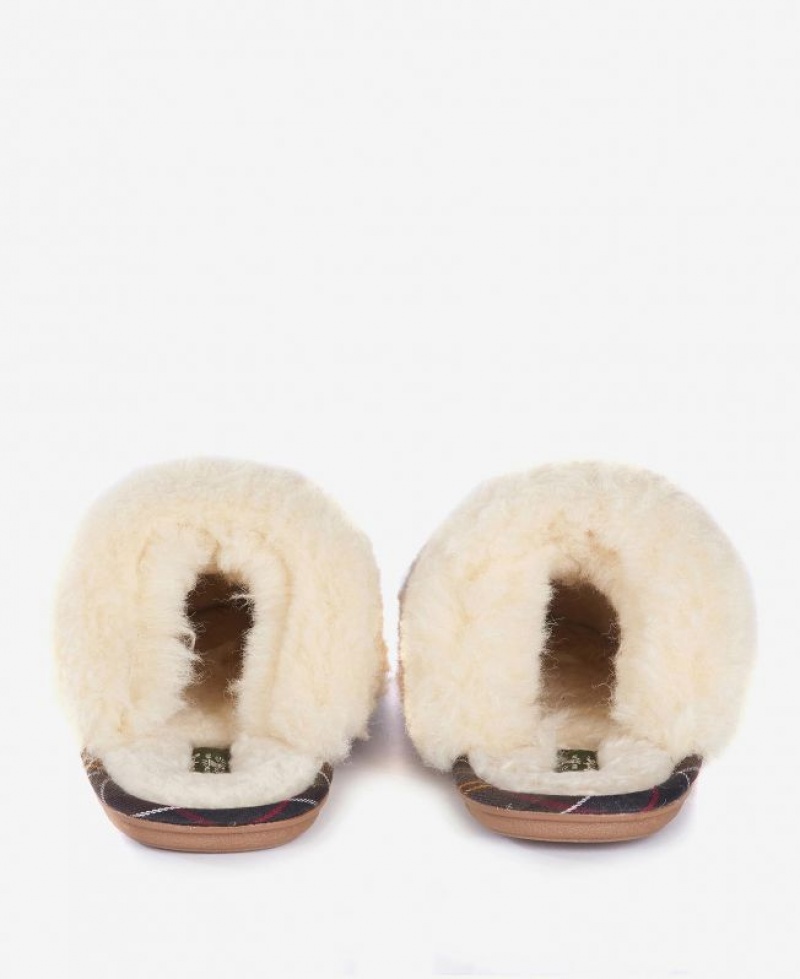 Brown Women Barbour Lydia Mule Slippers | US-6531BLTCF