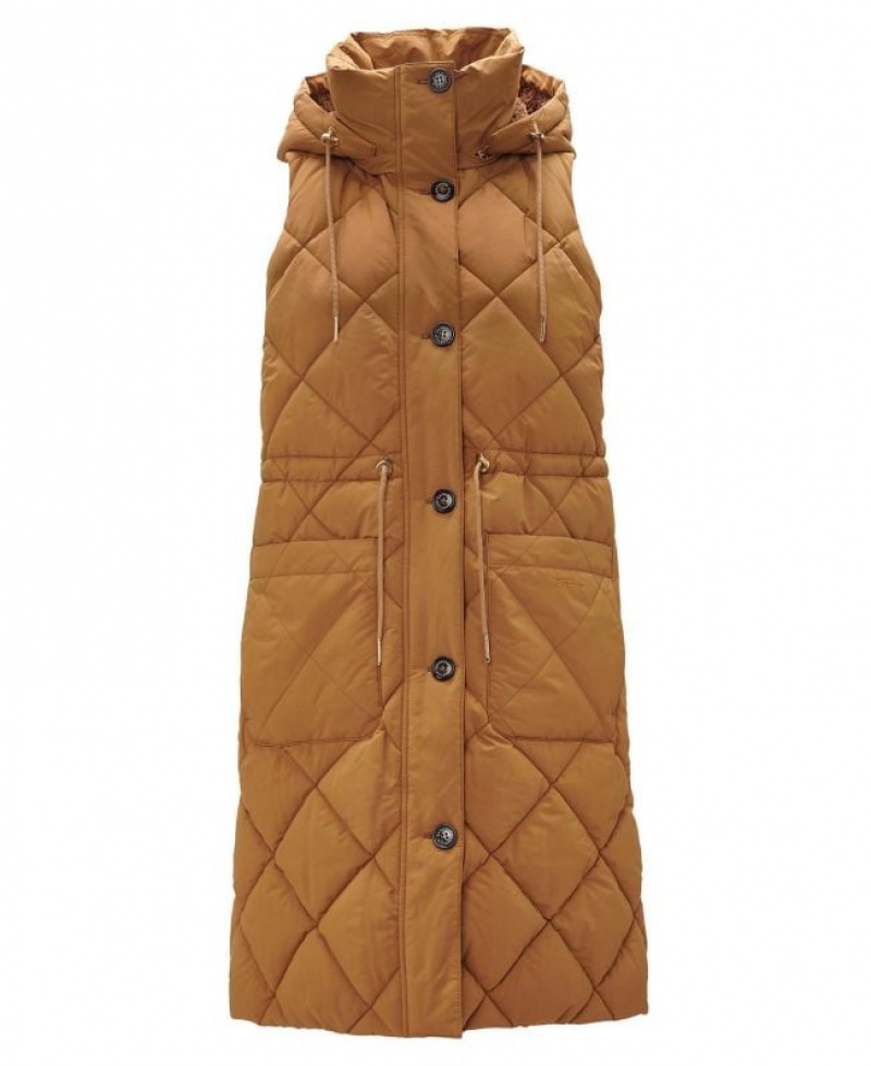 Brown Women Barbour Orinsay Vest | US-7083DZLBN