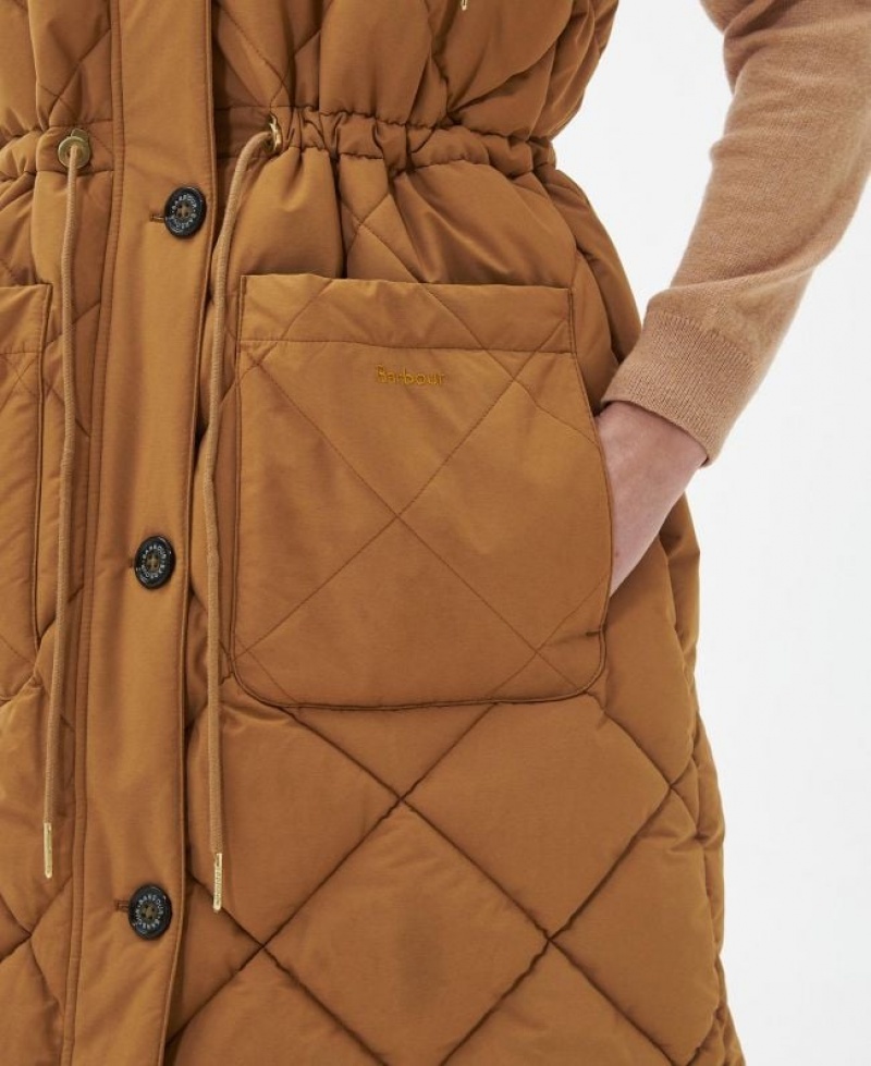 Brown Women Barbour Orinsay Vest | US-7083DZLBN