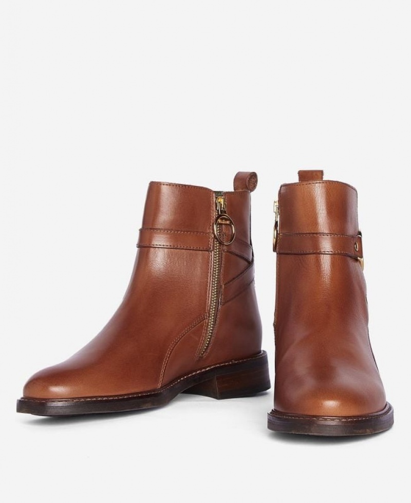 Brown Women Barbour Warwick Ankle Boots | US-1673PTQAF