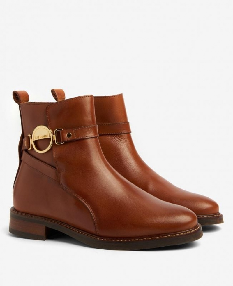 Brown Women Barbour Warwick Ankle Boots | US-1673PTQAF